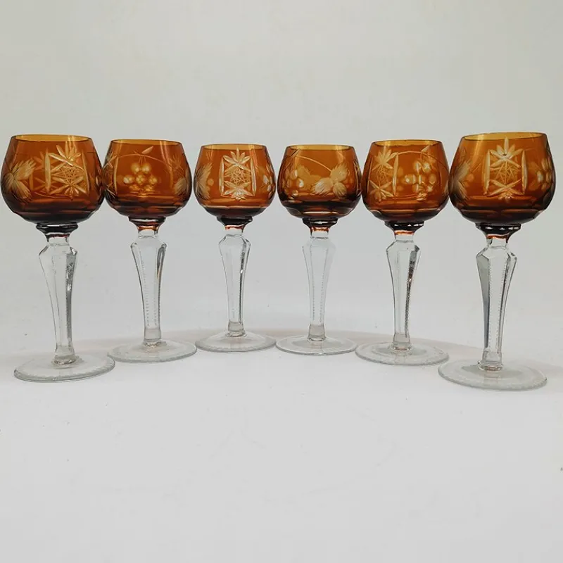 Best Pamono Liquor Glasses in Crystal attributed to Nachtmann, 1960s, Germany, Set of 6