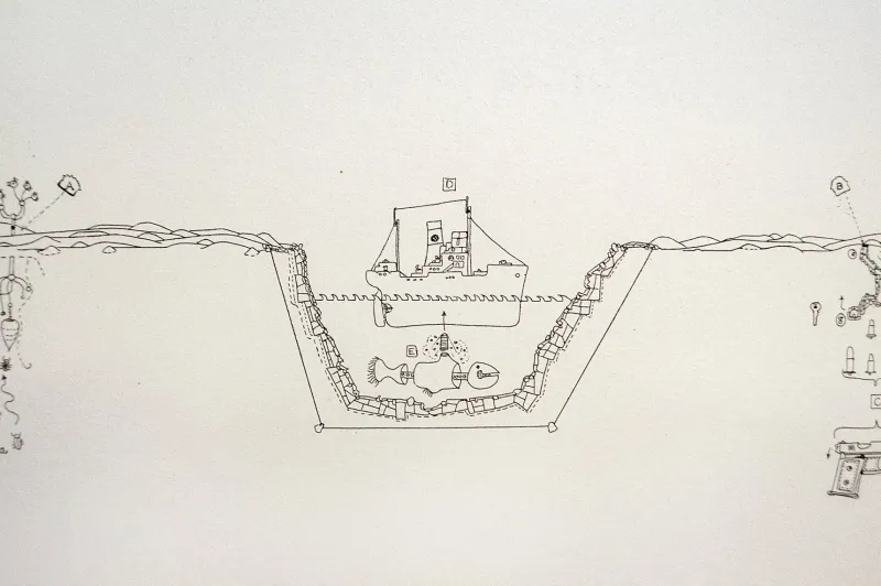 Sale Pamono Lithograph by Gianfranco Baruchello, Italy, 1975