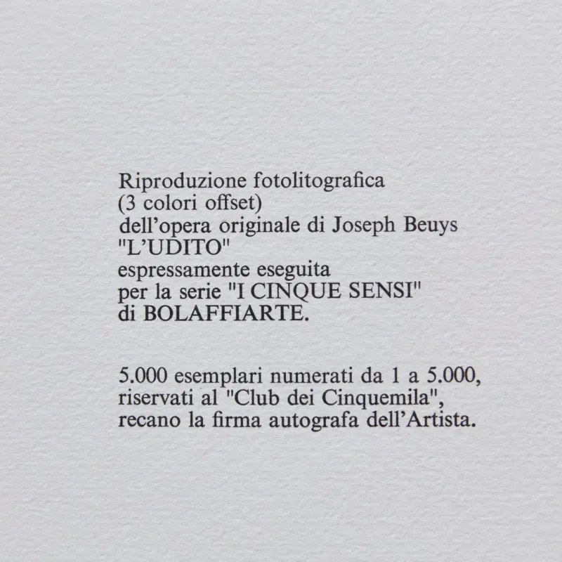 Outlet Pamono Lithograph by Joseph Beuys for Bolaffiarte, 1974