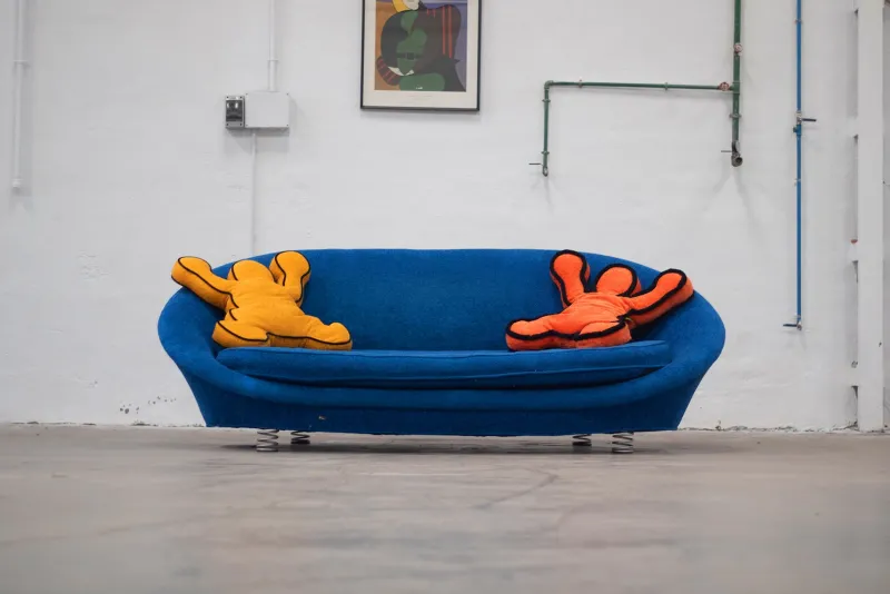 Hot Pamono Living Room Set by Keith Haring for Bretz, 1998, Set of 5