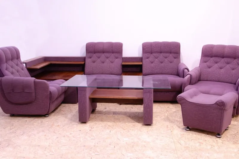 Pamono Living Room Set, Former Czechoslovakia, 1980s, Set of 4> Living Room Sets
