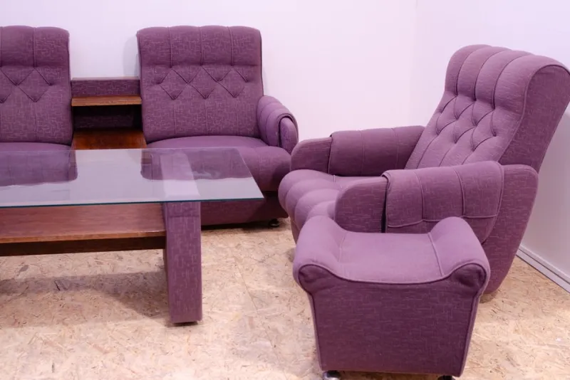 Pamono Living Room Set, Former Czechoslovakia, 1980s, Set of 4> Living Room Sets