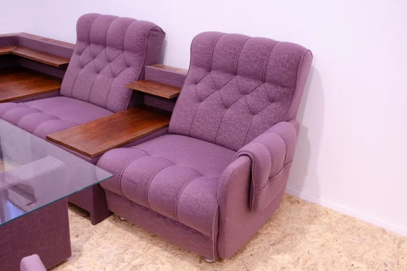 Pamono Living Room Set, Former Czechoslovakia, 1980s, Set of 4> Living Room Sets