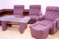 Pamono Living Room Set, Former Czechoslovakia, 1980s, Set of 4><noscript><img width=
