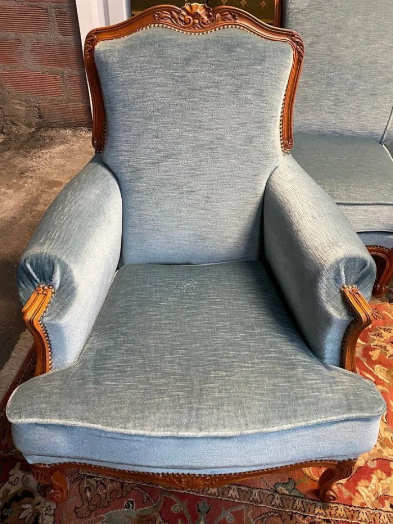 Online Pamono Living Room Sofa and Louis Xv Style Armchairs, Set of 3