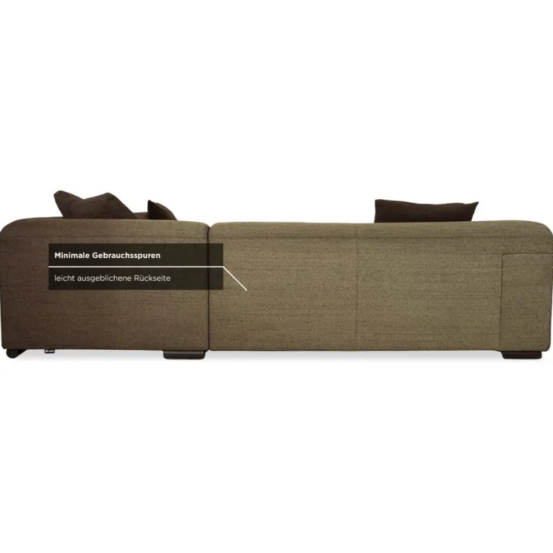 Online Pamono Loft Corner Sofa and Ottoman in Grey Brown Fabric from Ewald Schillig, Set of 2