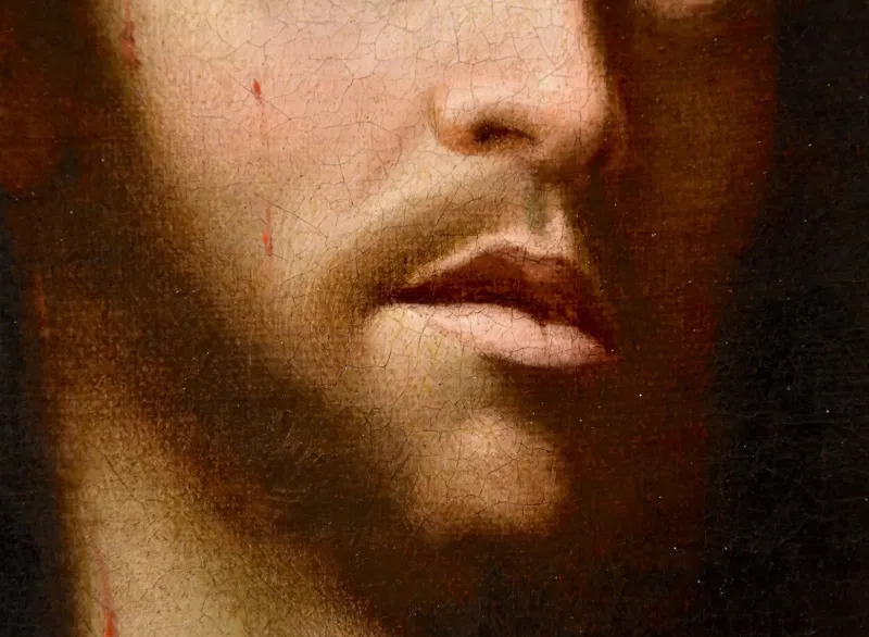 Pamono Lombard Artist, Ecce Homo, 1650, Oil on Canvas, Framed> Old Masters