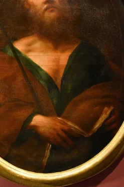 Pamono Lombard School Artist, Saint Joseph Portrait, 1690, Oil on Canvas, Framed><noscript><img width=