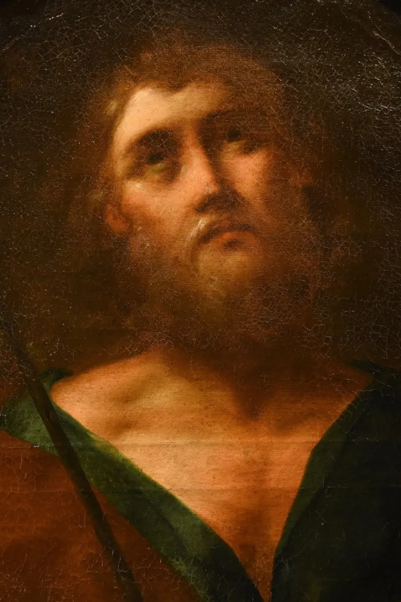Pamono Lombard School Artist, Saint Joseph Portrait, 1690, Oil on Canvas, Framed> Old Masters|Classical