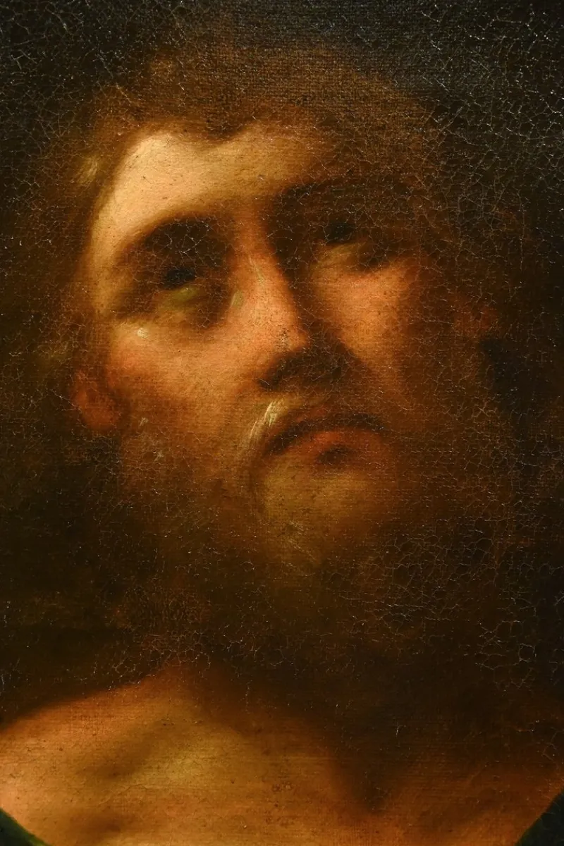 Pamono Lombard School Artist, Saint Joseph Portrait, 1690, Oil on Canvas, Framed> Old Masters|Classical