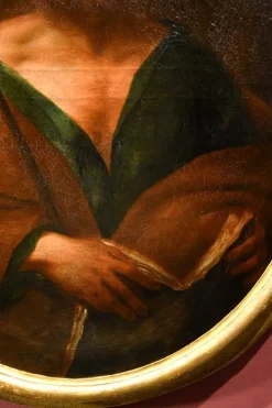 Pamono Lombard School Artist, Saint Joseph Portrait, 1690, Oil on Canvas, Framed><noscript><img width=