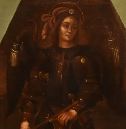 Outlet Pamono Lombard School Artist, Saint Michael the Archangel, 1650, Oil on Canvas