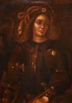 Outlet Pamono Lombard School Artist, Saint Michael the Archangel, 1650, Oil on Canvas
