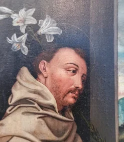 Hot Pamono Lombard School Artist, Visitation of Mary, 16th Century, Oil on Canvas