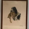 Hot Pamono Léon Danchin, English Setter and Rabbit, 1920s, Colored Lithograph
