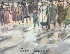 Pamono Léon Godinnet, The Pont Alexandre III, Gouache and Watercolor> Work On Paper