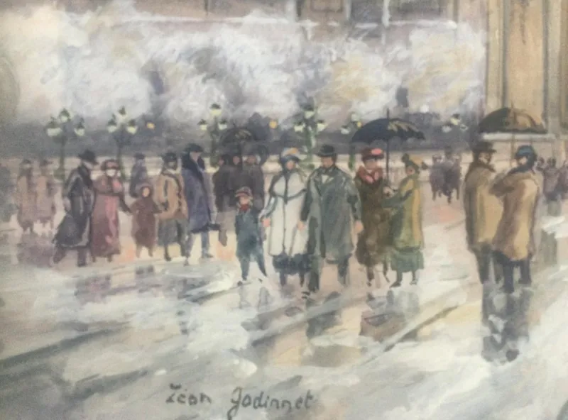Pamono Léon Godinnet, The Pont Alexandre III, Gouache and Watercolor> Work On Paper