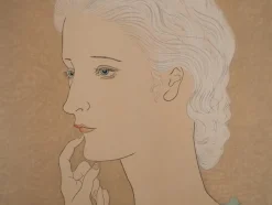 Best Pamono Léonard Tsuguharu Foujita, Young Blonde Woman, Original Engraving