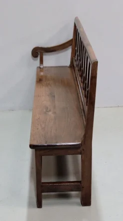 Pamono Long Antique Chestnut Wood Bench><noscript><img width=