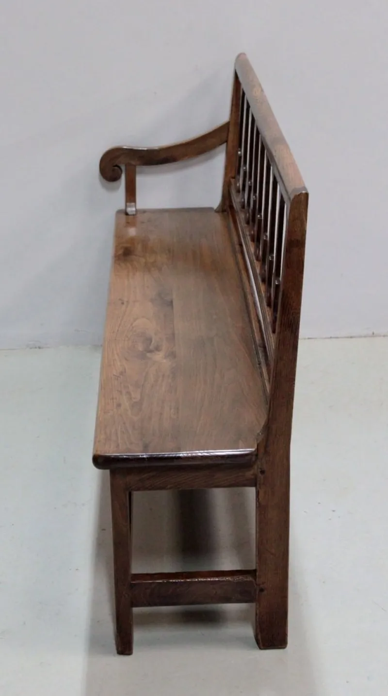 Pamono Long Antique Chestnut Wood Bench> Benches