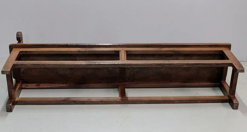 Pamono Long Antique Chestnut Wood Bench> Benches