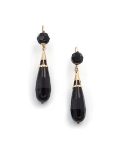 Pamono Long Black Earrings, Set of 2> Earrings