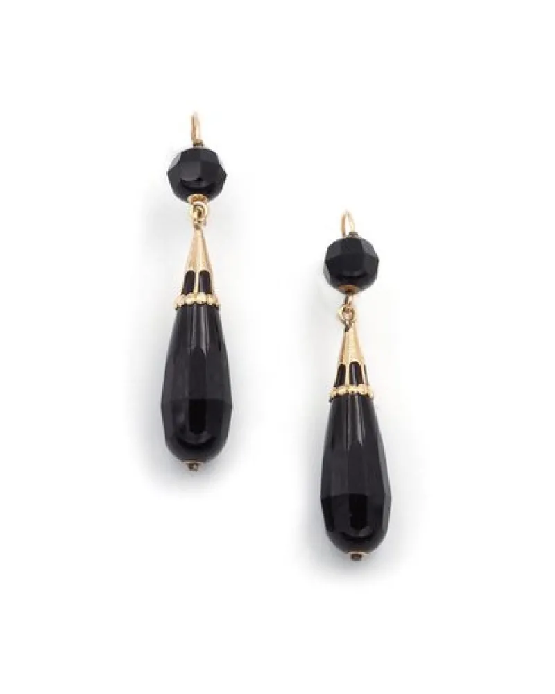 Pamono Long Black Earrings, Set of 2> Earrings