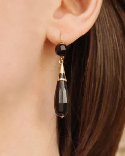Pamono Long Black Earrings, Set of 2> Earrings