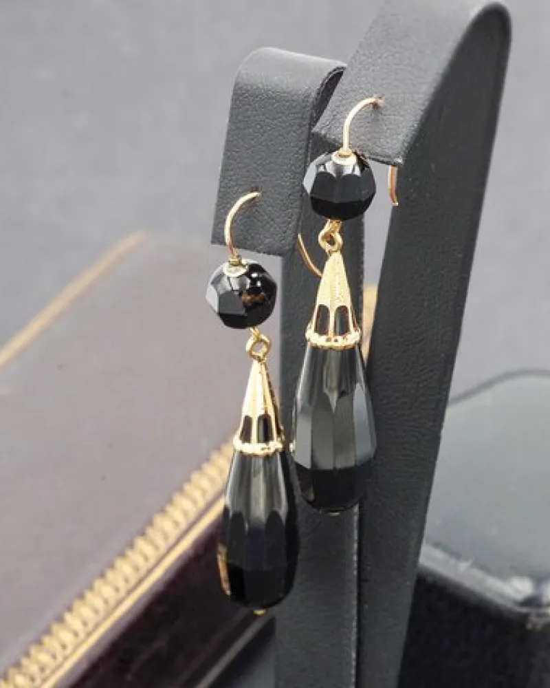 Pamono Long Black Earrings, Set of 2> Earrings