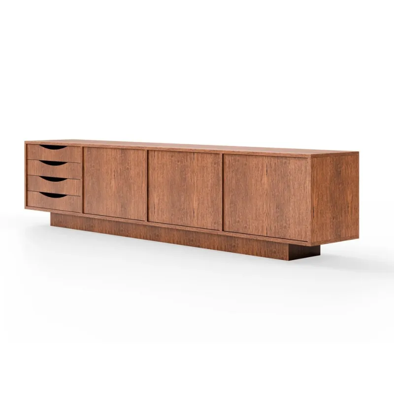 Pamono Long Brown Sideboard by Pastform Furniture> Storage