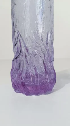 Pamono Long Drink Tumbler Glasses & Jug Set in Pale Lilac Bark Glass in the style of Whitefriars & Geoffrey Baxter, 1960s, Set of 7><noscript><img width=