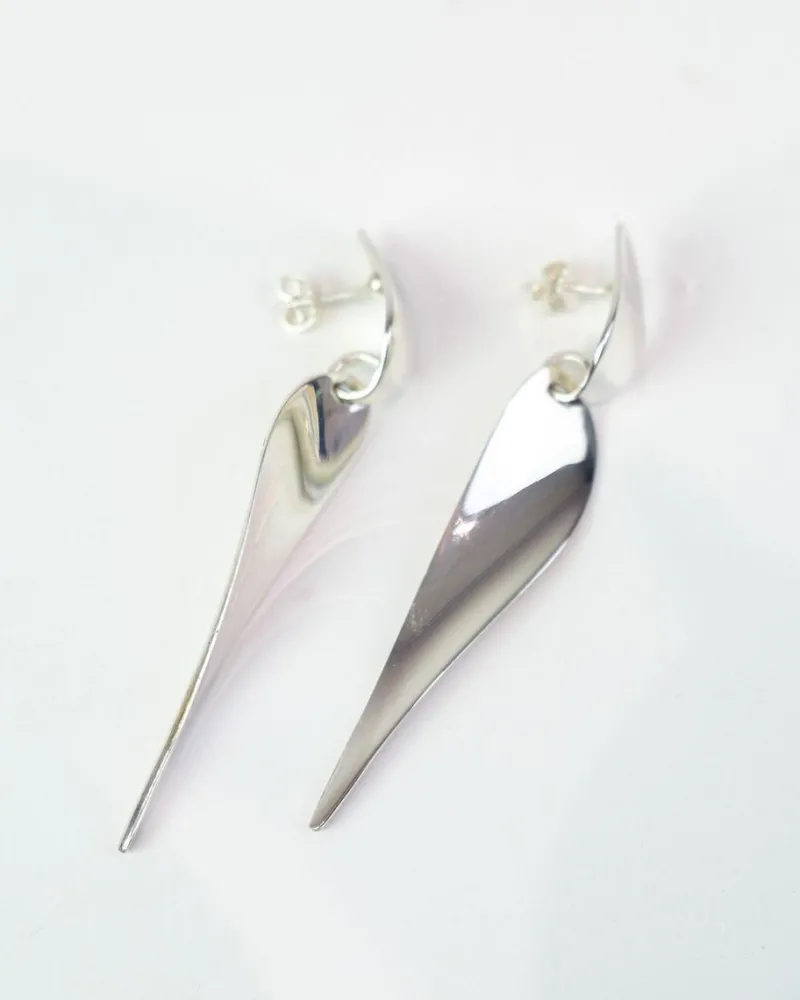 Discount Pamono Long Drop Earrings in Sterling Silver from Georg Jensen, Set of 2