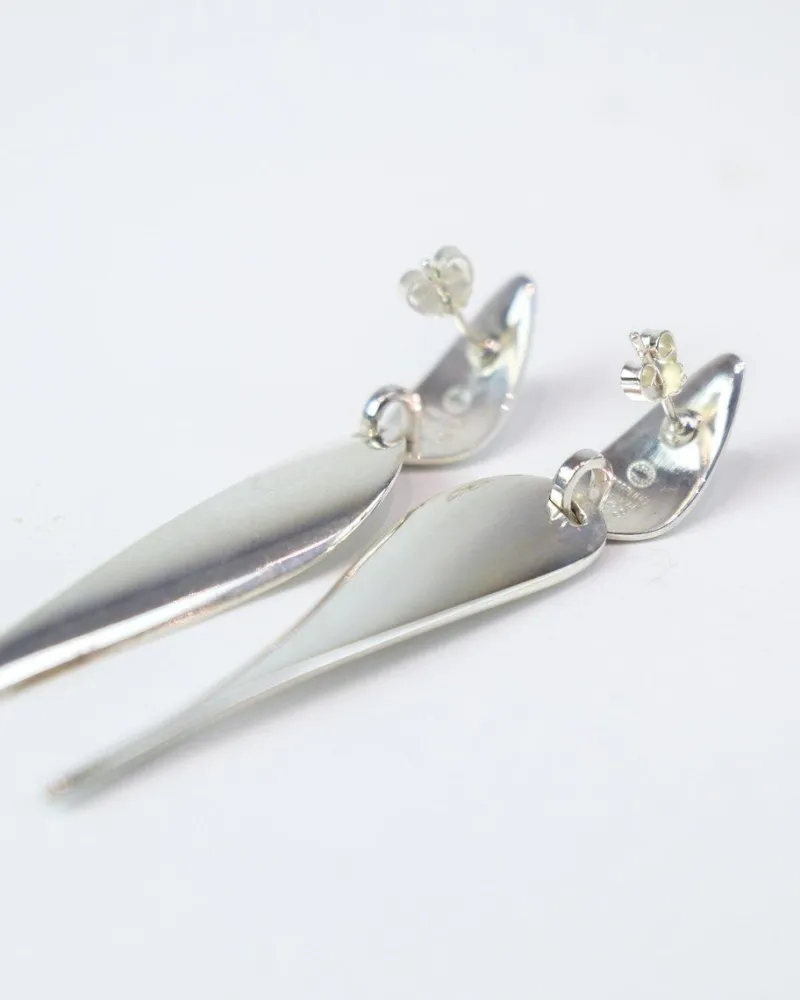 Discount Pamono Long Drop Earrings in Sterling Silver from Georg Jensen, Set of 2