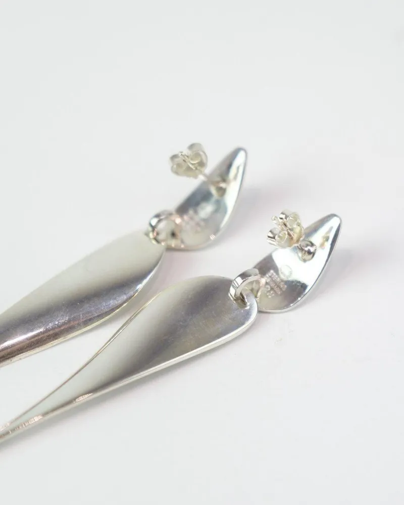 Discount Pamono Long Drop Earrings in Sterling Silver from Georg Jensen, Set of 2
