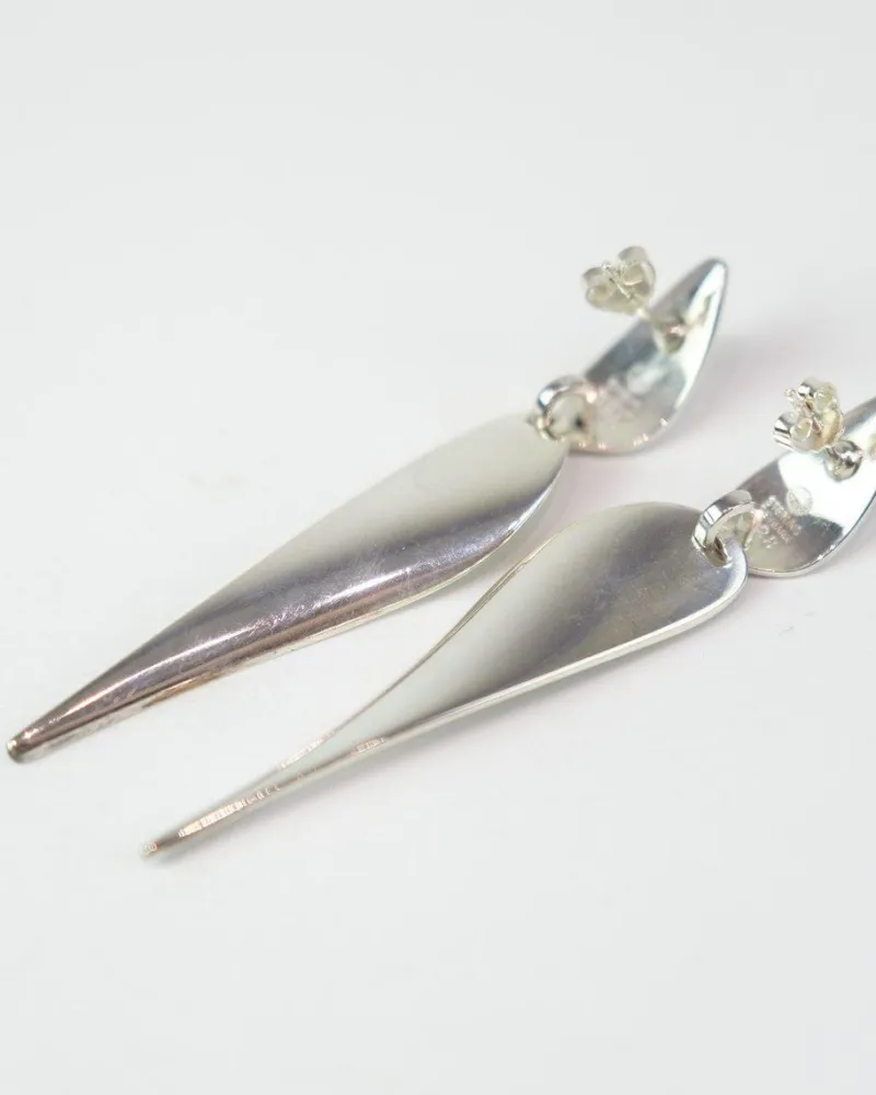 Discount Pamono Long Drop Earrings in Sterling Silver from Georg Jensen, Set of 2