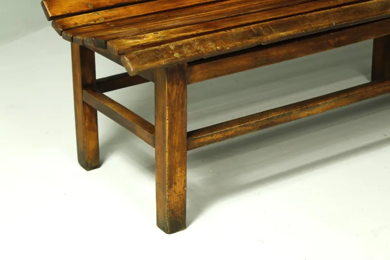 Pamono Long Indoor Railway Station Bench in Beech, 1930> Benches