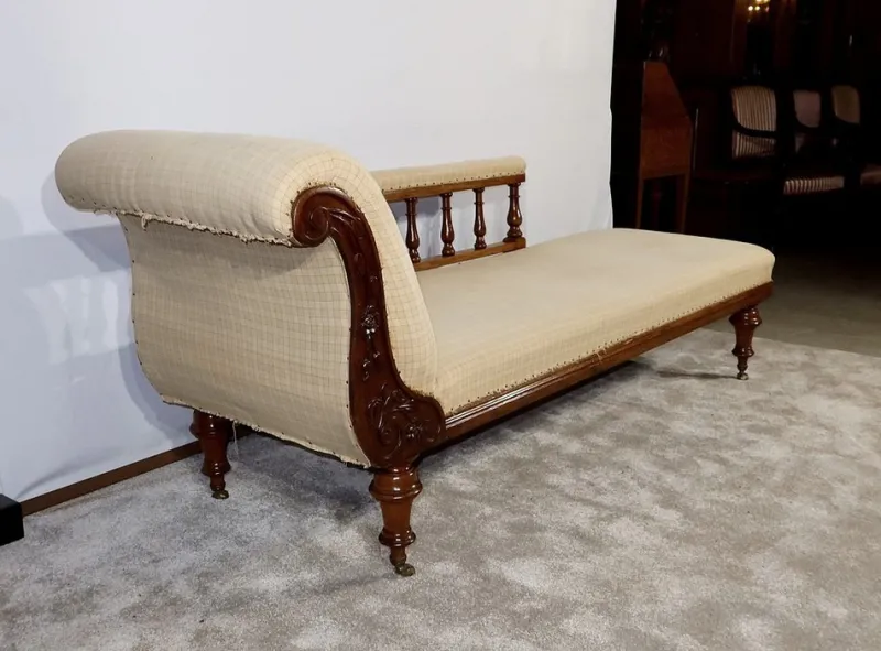 Pamono Long Victorian Mahogany Chaise Lounge, England, 19th Century> Daybeds & Chaises Lounges