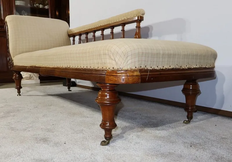 Pamono Long Victorian Mahogany Chaise Lounge, England, 19th Century> Daybeds & Chaises Lounges