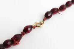 Online Pamono Long Vintage Red Amber Necklace, 1960s