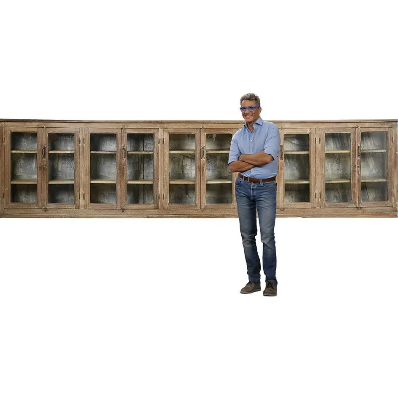 Pamono Long Wall Showcase to Hang in Wood and Zinc> Daybeds & Chaises Lounges