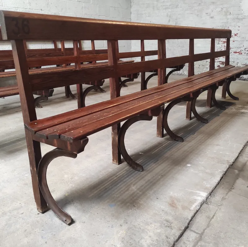 Pamono Long Wooden Church Bench> Benches