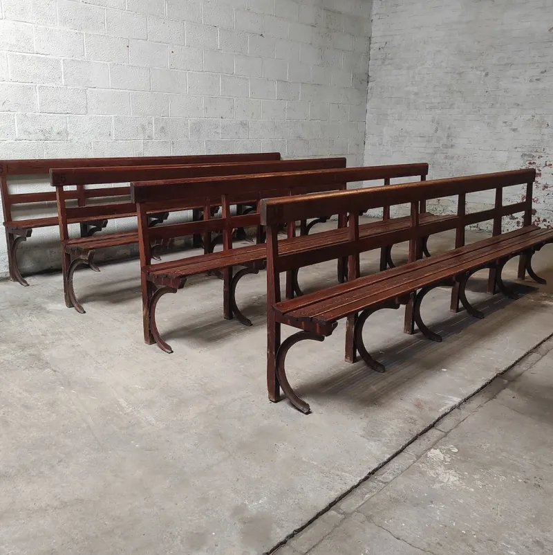 Pamono Long Wooden Church Bench> Benches