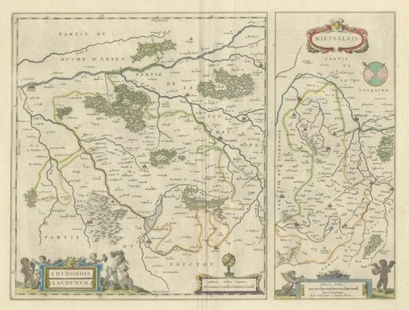 Online Pamono Loudun and Mirebeau Map by Blaeu