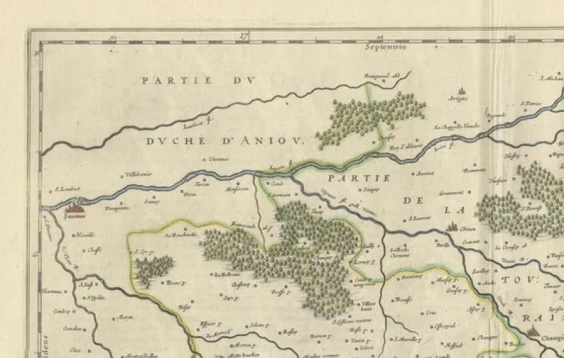 Online Pamono Loudun and Mirebeau Map by Blaeu