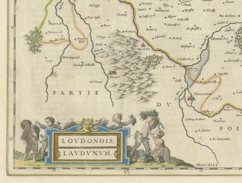 Online Pamono Loudun and Mirebeau Map by Blaeu