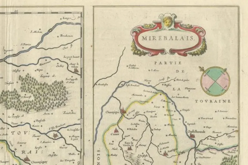 Online Pamono Loudun and Mirebeau Map by Blaeu
