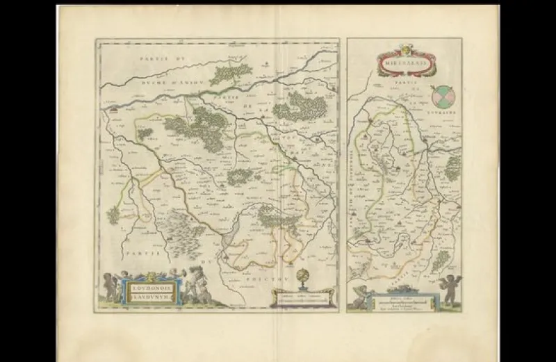 Online Pamono Loudun and Mirebeau Map by Blaeu