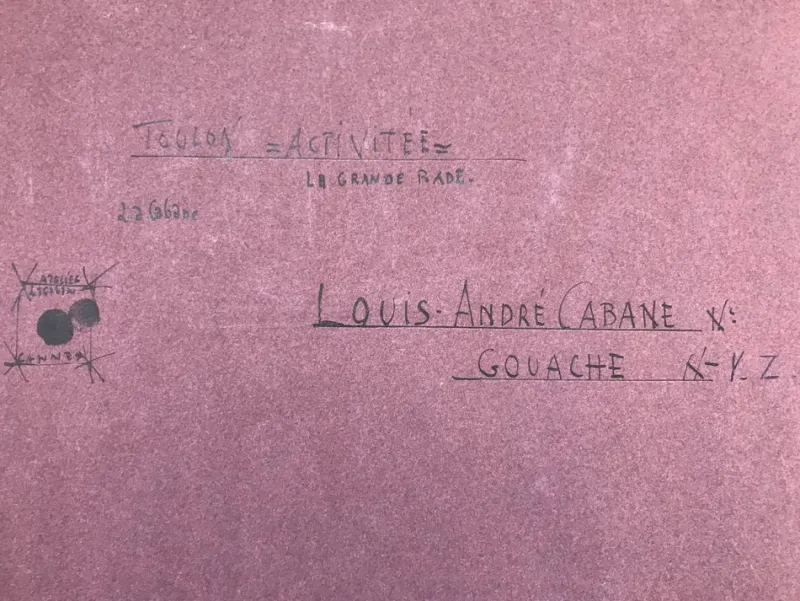 Pamono Louis André Cabane, Toulon, 1950, Signed Gouache> Work On Paper