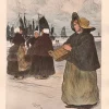 Sale Pamono Louis Borgex, Les Sardinières, 1898, Original Lithograph