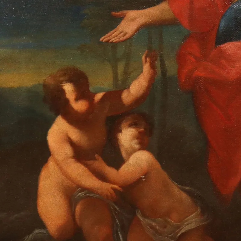 New Pamono Louis Dorigny, Figures, Oil on Canvas, 17th-18th Century, Framed